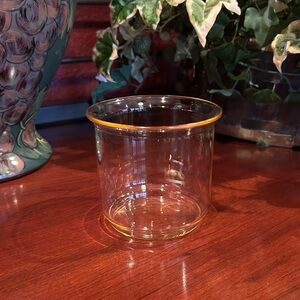 NWOT Clear Yellow Glass Cup